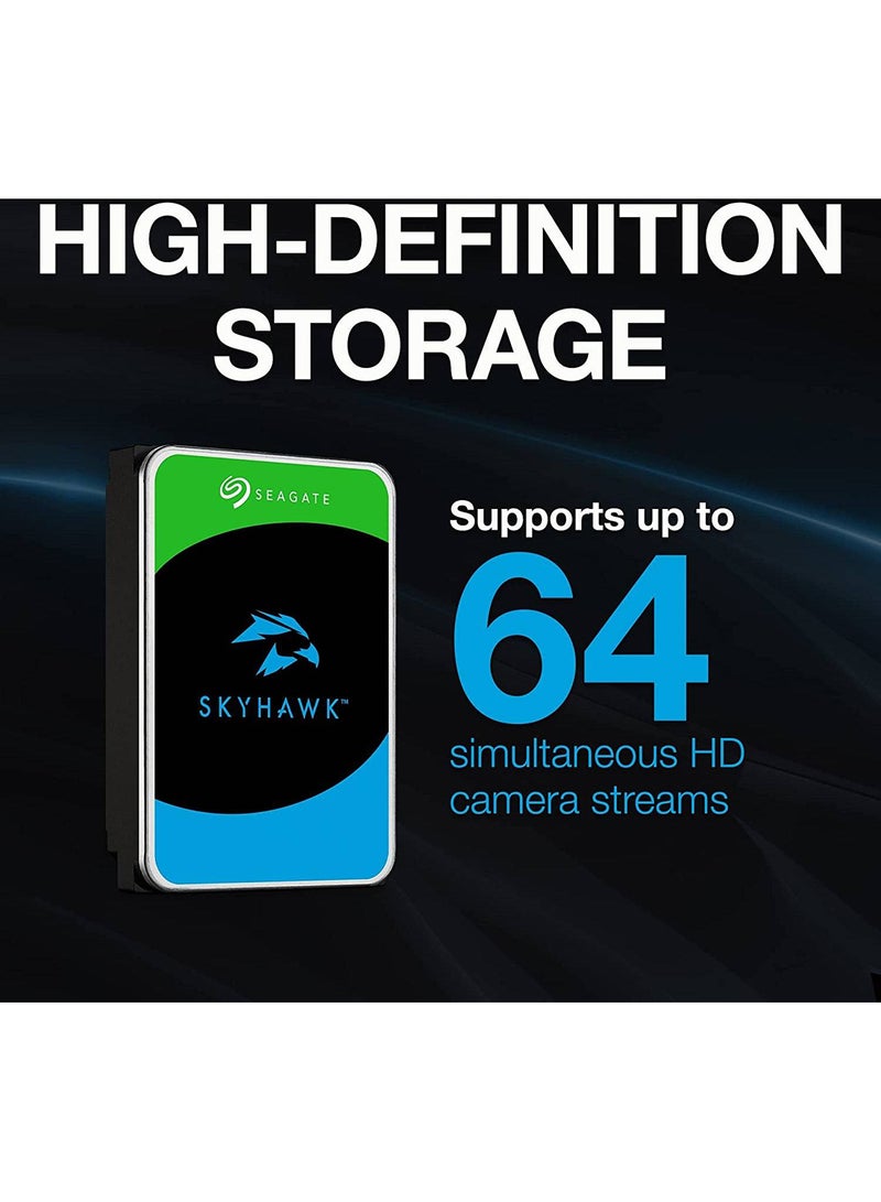 Seagate - Skyhawk 6TB SATA 6.0Gb/s 3.5'' Internal Hard Drive, 256 MB Cache, 5400RPM, 180 MB/s Maximum Data Transfer Rate, Supports up to 64 HD Cameras, 1 Million Hours MTBF | ST6000VX009 6 TB - Image 1