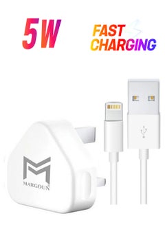 Wall Charger 5W USB Power Adapter with Lightning Cable for iphone 6/6S White