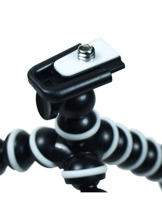 MARGOUN - Flexible Tripod For iPhone Android Camera Bendable Legs Adjustable Stand Holder For Selfies Vlogging Beauty Makeup Live Streaming Recording / Black Black/White - Image 1