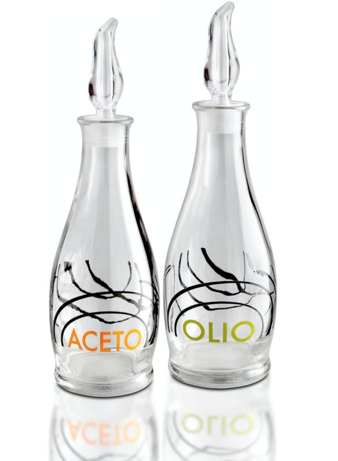 ديكافر طقم زجاجات توزيع الزيت، قطعتين متعدد الألوان 0.8لترات - Image 1