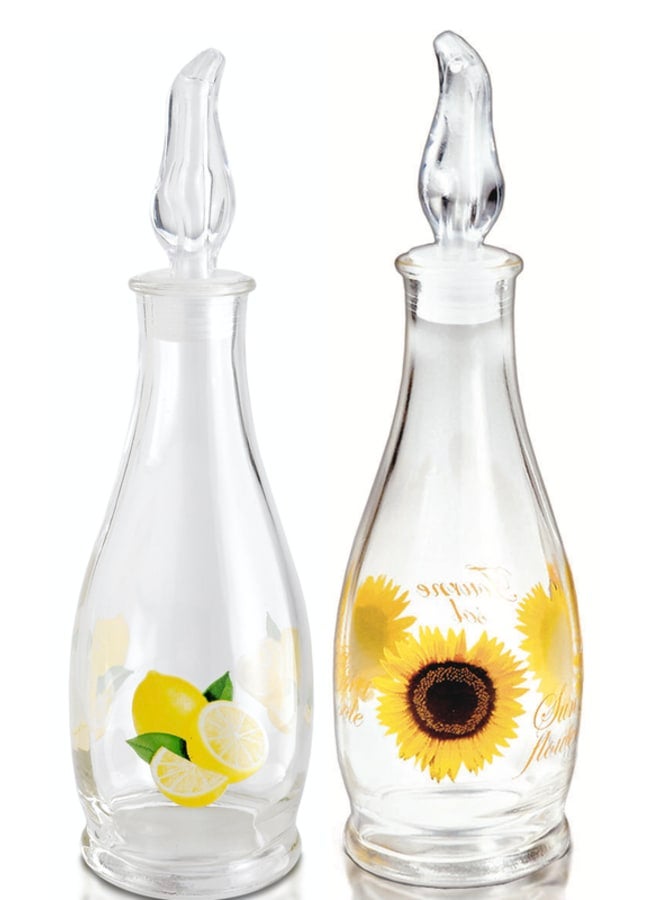 ديكافر طقم زجاجات توزيع الزيت، قطعتين متعدد الألوان 0.8لترات - Image 1