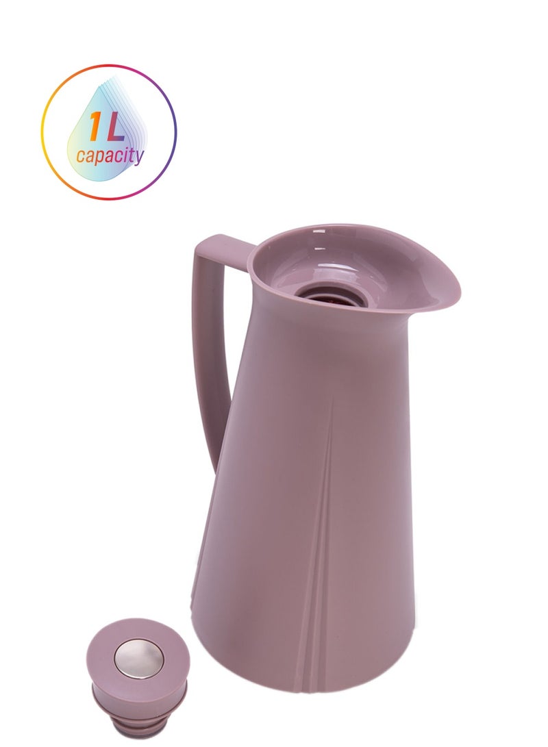 Dallaty Coffee And Tea Vacuum Flask Pink 1Liters - Image 1