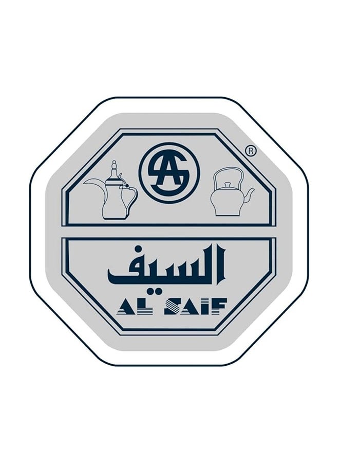 السيف طقم صواني تقديم دائرية الشكل من الحديد مكون من 3 قطع يتضمن 1xصينية (طول) 45 سم، 1xصينية (وسط) 39 سم، 1xصينية (صغيرة) 33 سم فضي مطفي  - Image 3