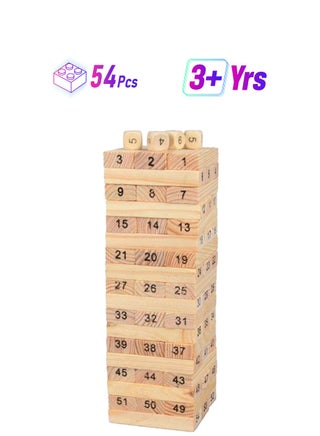 00021LGQ 54-Piece Tower Hardwood Building Blocks Toy Set 54 3+ Years - pnsku/N30115852A/45/_/1749117214/a0218ce4-237e-4e17-906e-7620bbded39e