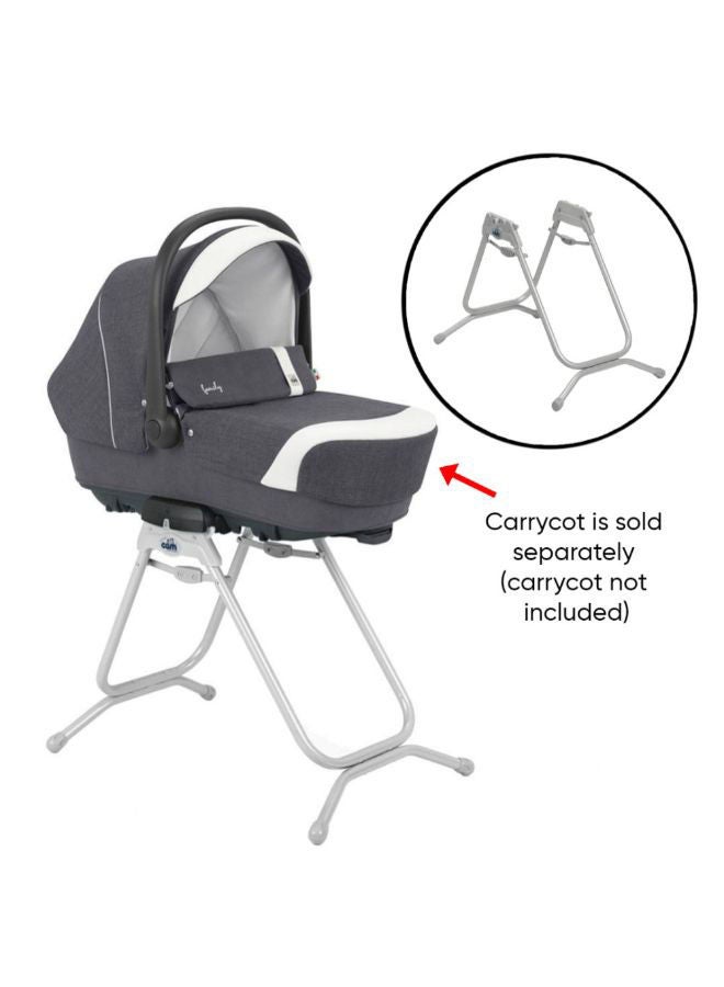 cam - Baby Carrycot Stand And Car Seat, Compatible With Coast Carrycots, Stand, Natural Folding Stand, Travel Stand, Maximum Hygiene In The Home, Compact Folding, Fluido Up To 0 To 15 Kg. - White - Image 1