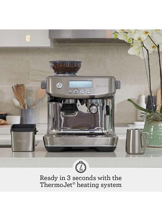 Breville Barista Pro Espresso Machine BES878BSS – Faster Heat Up, LCD Display, Built-in Grinder 2 L 1680 W BES878BSS Silver - Image 2