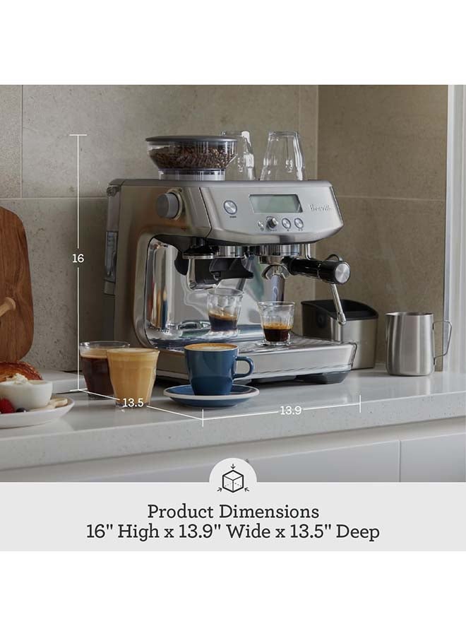 Breville Barista Pro Espresso Machine BES878BSS – Faster Heat Up, LCD Display, Built-in Grinder 2 L 1680 W BES878BSS Silver - Image 3