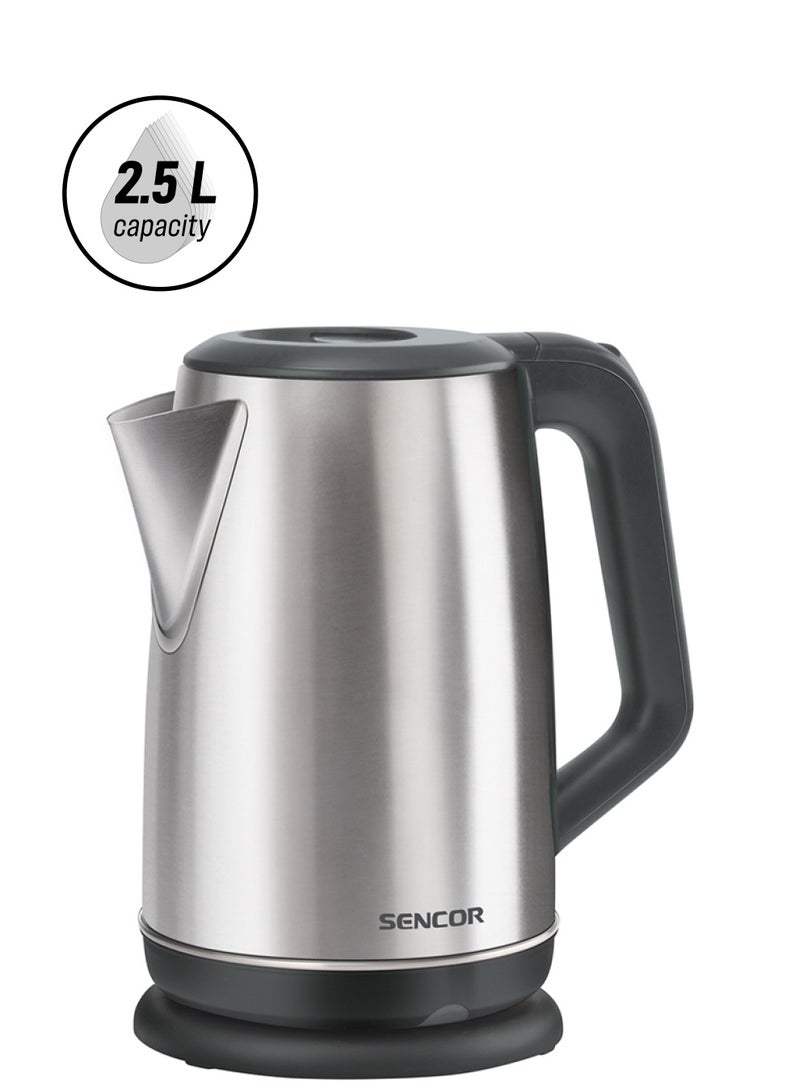 Sencor - Electric Kettle 2.5L 2.5 L 3000 W SWK 2550SS Silver - Image 1