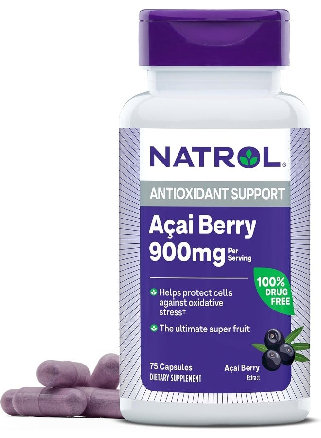NATROL - Acai Berry Antioxidant Protection 1000Mg, 75 Veggie Capsules - Image 1