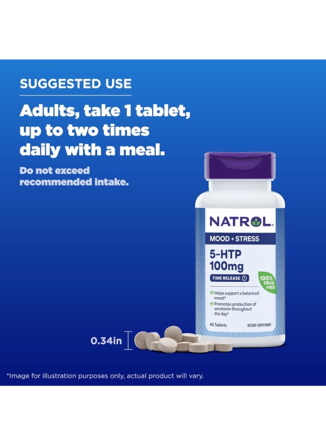 Natrol Mood Plus Stress, 5-Htp 100Mg - 45 Tablets Packaging May Vary - Image 5