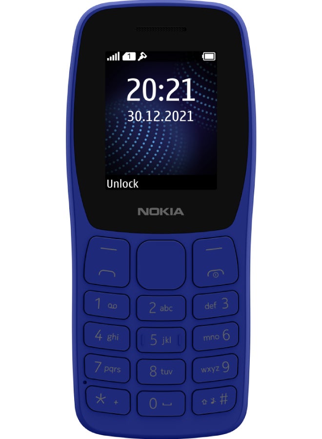 NOKIA 105 Dual SIM Blue 4MB RAM 4MB 2G  - Image 3
