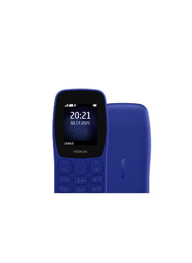 NOKIA 105 Dual SIM Blue 4MB RAM 4MB 2G  - Image 2