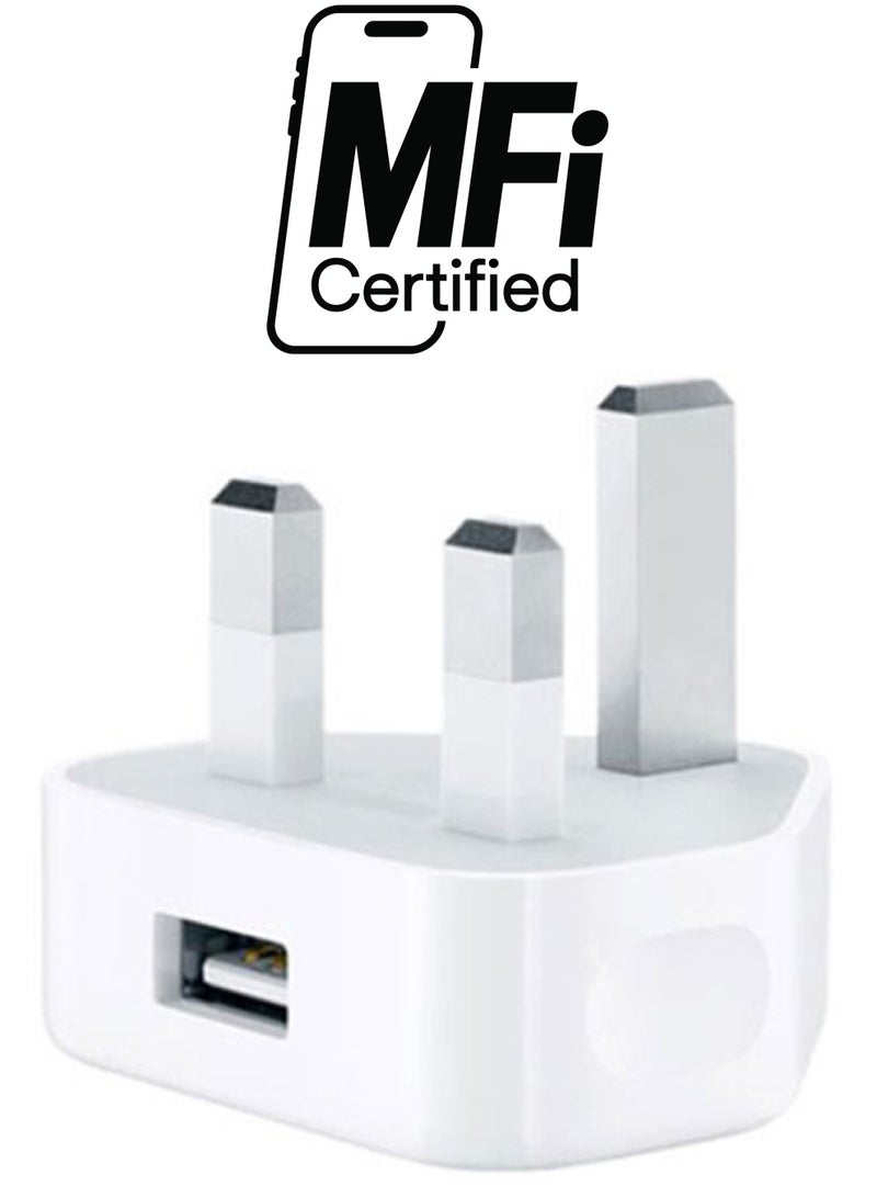 3-Pin USB Power Adapter For Apple iPhone White - Image 1