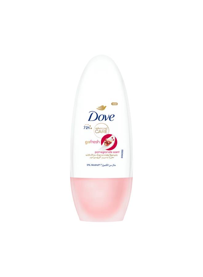 Dove Women Antiperspirant Deodorant Roll On Pomegranate white/Pink 50ml - Image 1