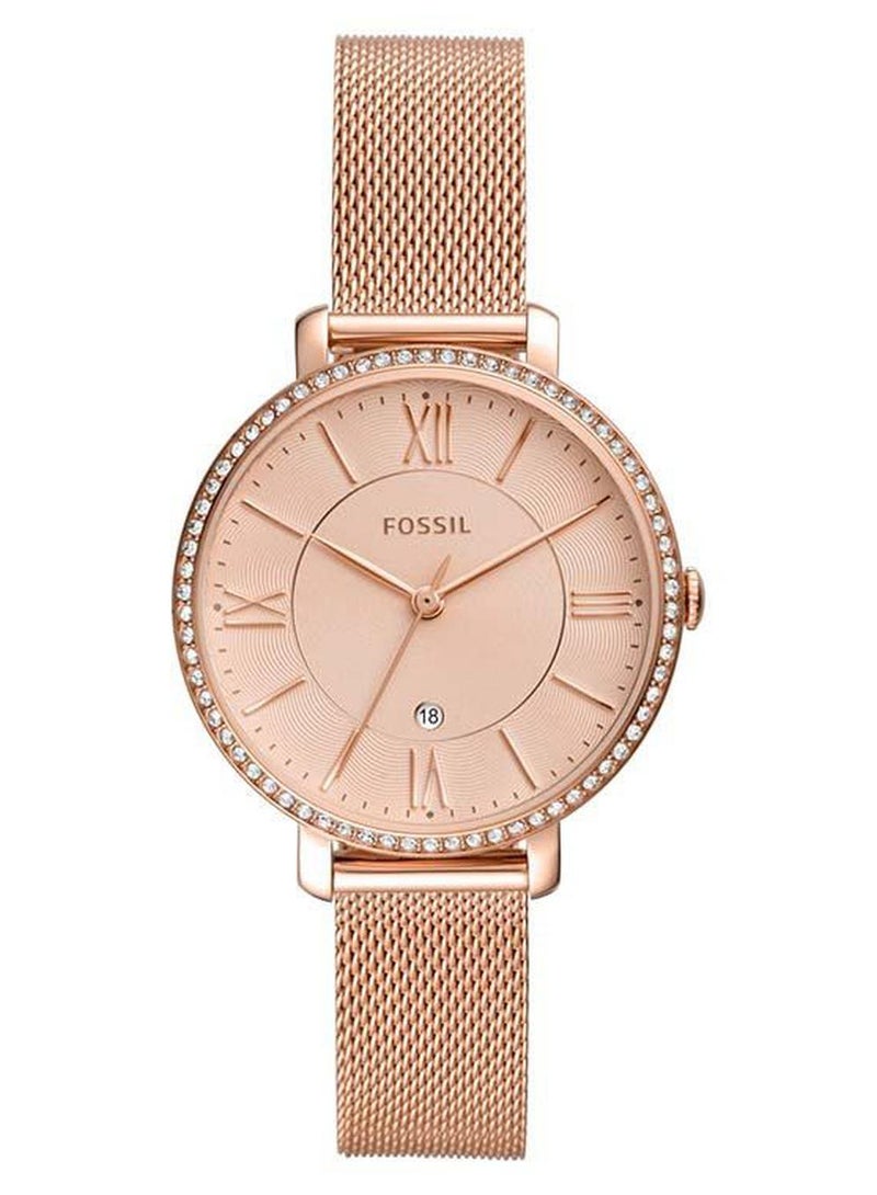 FOSSIL Women's Water Resistant Analog Wrist Watch ES4628 - 36 mm - Rose Gold - Image 1