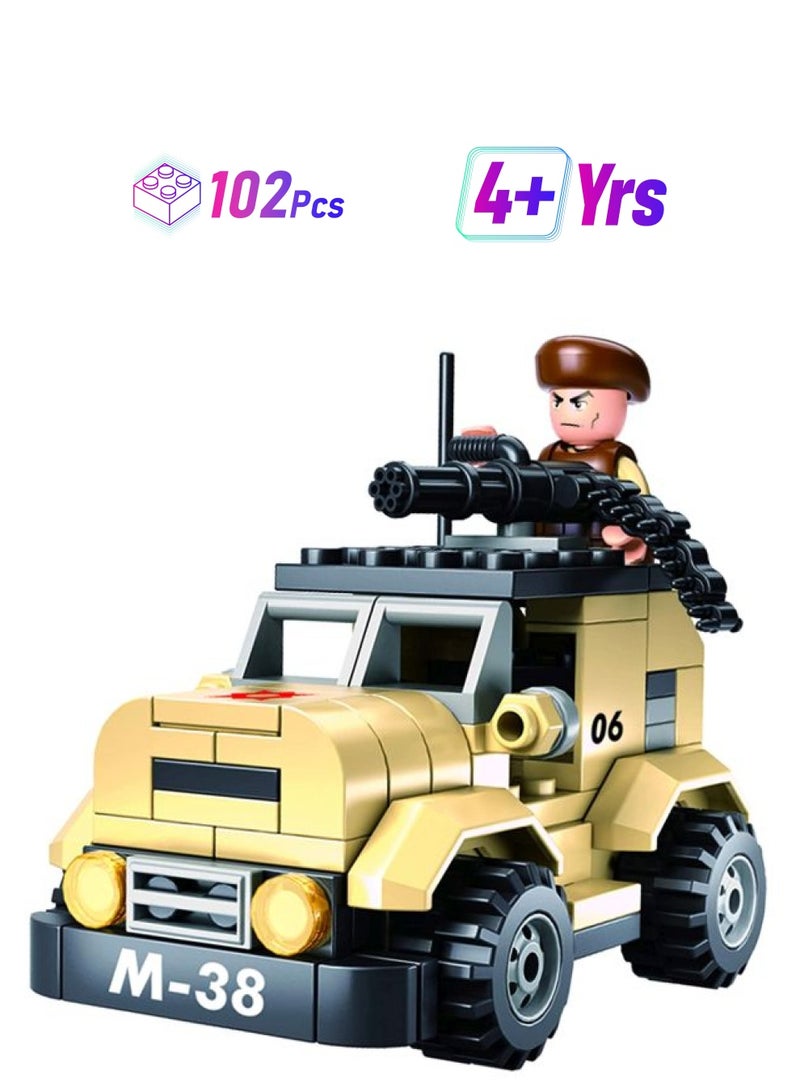 Sluban M38-B0587A Set Of 102 Building Block Toy For Army Car 102 4+ Years - Image 1
