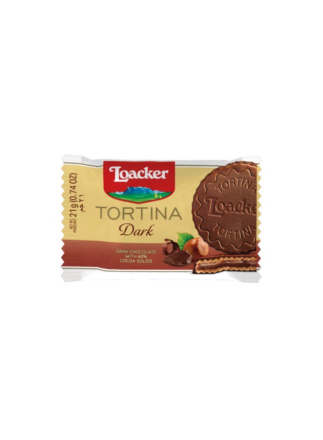 Loacker Trotina Dark Premium Chocolate Coated Wafer 21grams - Image 1