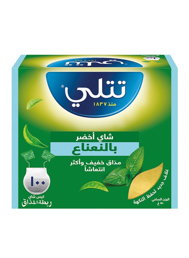 Tetley - Mint Green Tea 100 Bags 150.0grams - Image 1