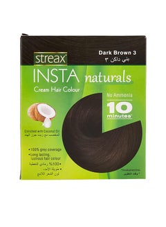 Streax Insta Cream Hair Colour Dark Brown 35ml  - Image 1