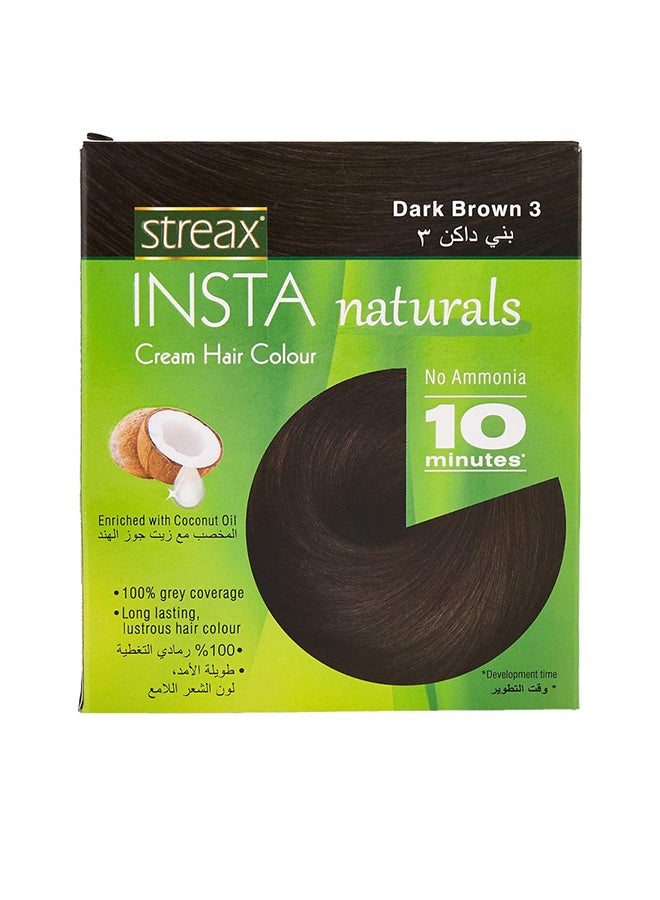 Streax Insta Cream Hair Colour Dark Brown 35ml - Image 1