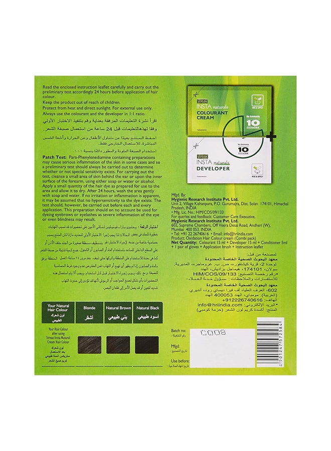 Streax Insta Cream Hair Colour Dark Brown 35ml - Image 3