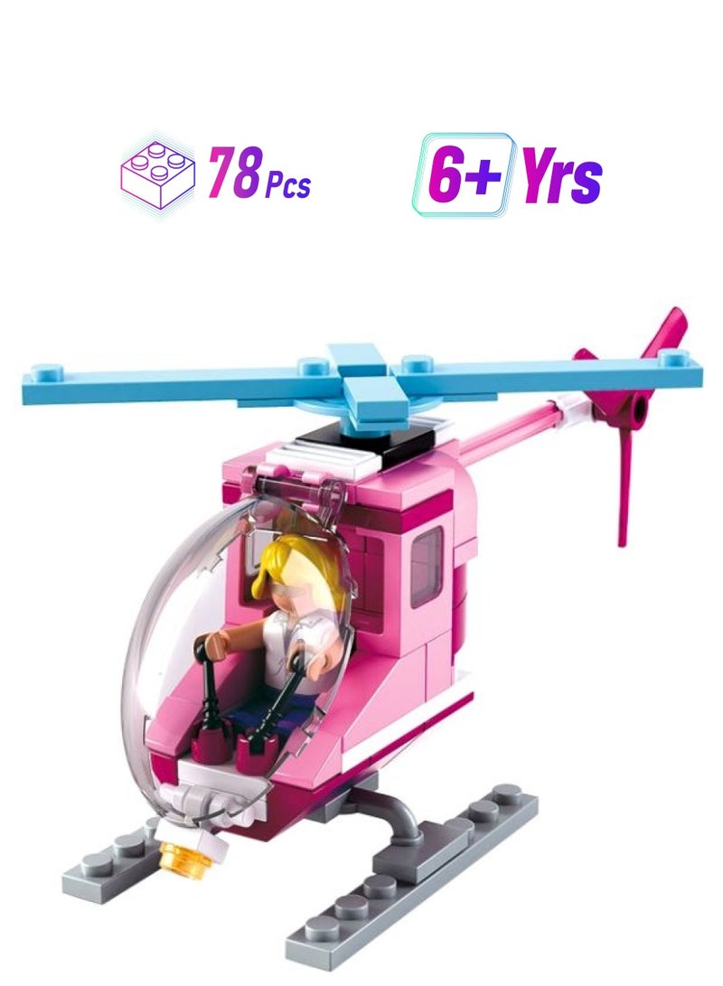 Sluban 1860425260477 78-Piece Helicopter Play Set 78 6+ Years - Image 1