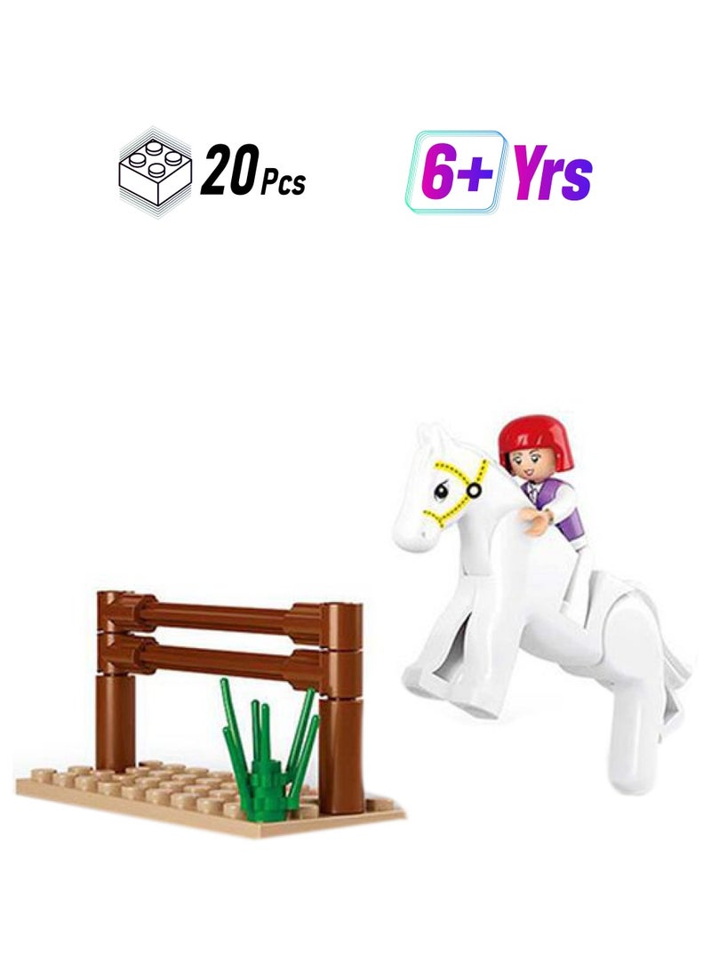Sluban 6938242952877 20-Piece Jumping Horse Building Set M38-B0517 20 6+ Years - Image 1