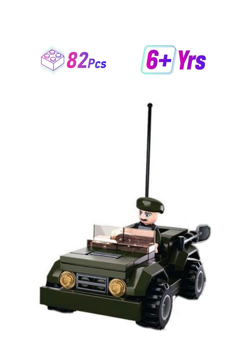 Sluban 1860425260774 82-Piece 8-In-1 Army Building Set M38-B0587F 82 6+ Years - Image 1