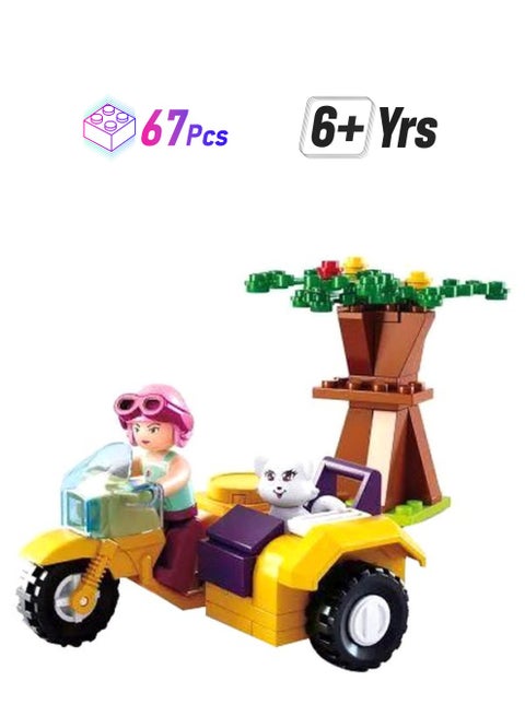 1860425260460 67-Piece Motorcycle With Sidecar Building Set M38-B0600C 67 6+ Years
