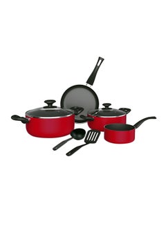 Homeway 8-Piece Non-Stick Cookware Set Red 26cm  - Image 1