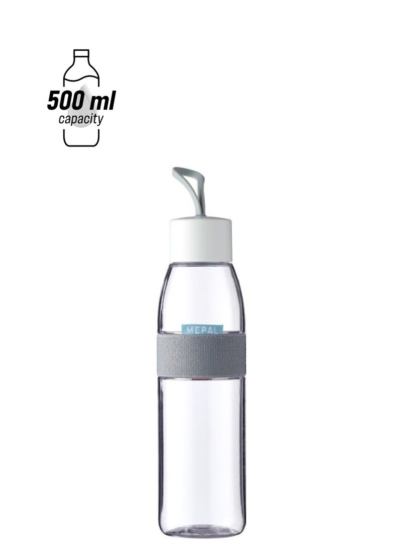 Mepal Ellipse Water Bottle White/Clear - Image 1