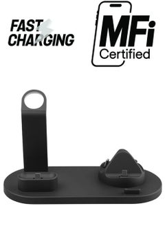 oem 3-In-1 Wireless Charging Stand Black  - Image 1