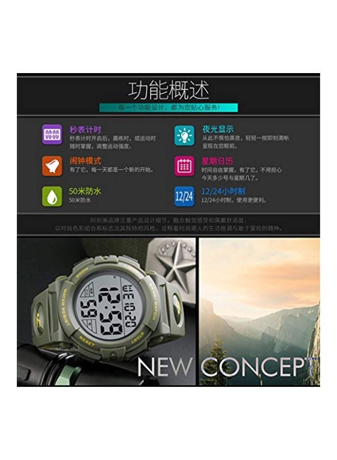 سكمي ساعة يد رقمية مقاومة للماء طراز 1258 للرجال - Image 4