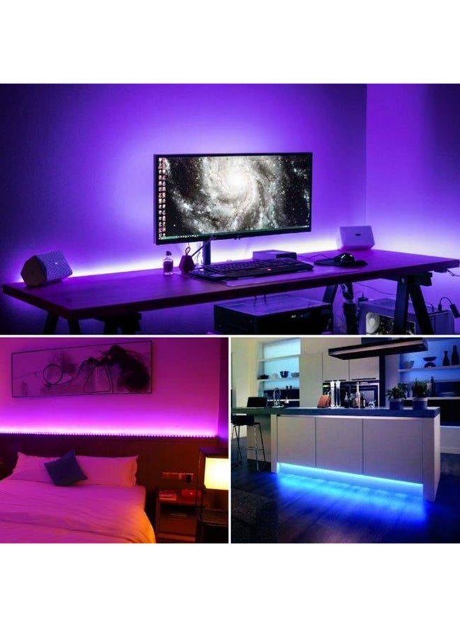 ضوء شريط LED بالنموذج اللوني RGB بتصميم مرن وغير مقاوم للماء مع جهاز تحكم عن بُعد أسود/بني 5متر - Image 2