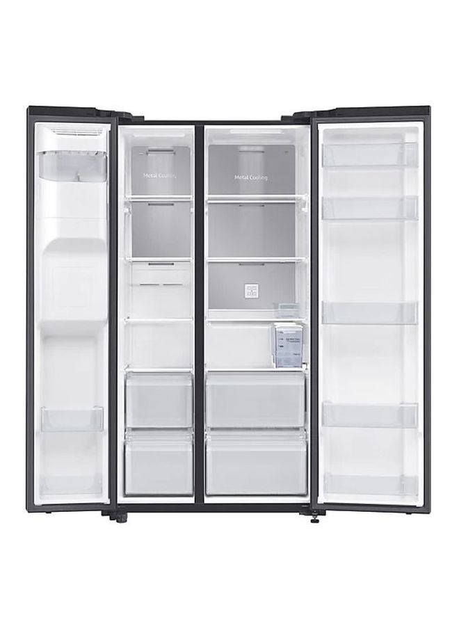 Samsung 617L Net Capacity, Side By Side Digital Inverter Refrigerator With All-around Cooling, SpaceMax Technology RS64R5331B4 Matte Black - Image 4