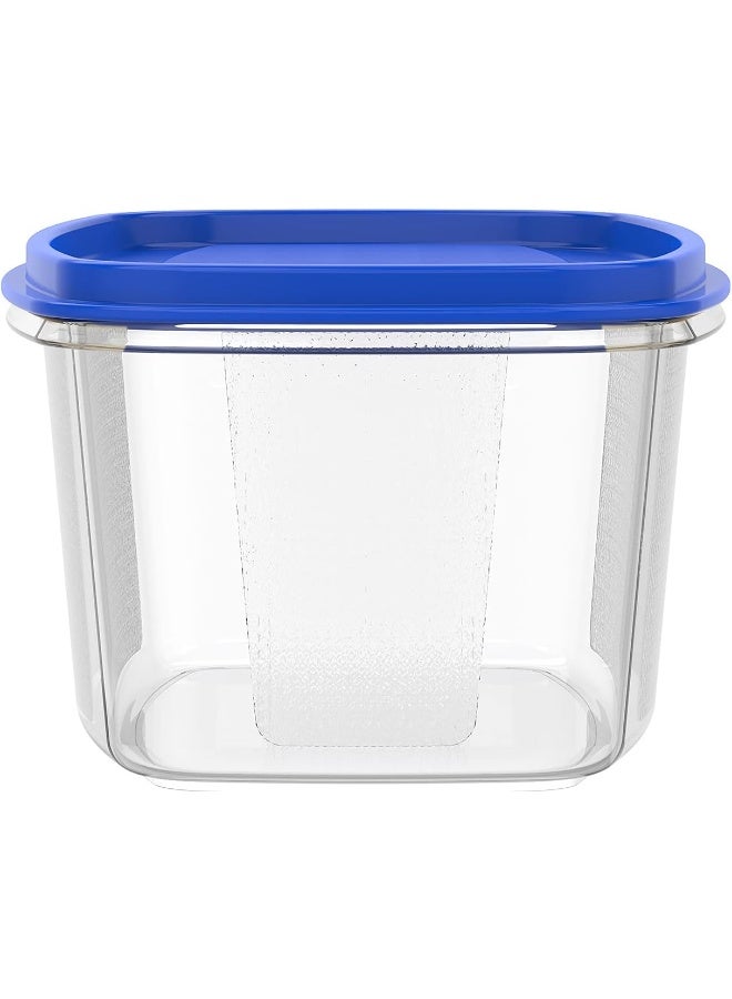 Cosmoplast - Plastic Food Savers Oval Containers Set Blue - Image 1
