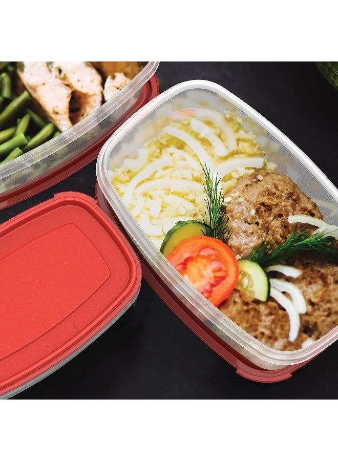 Cosmoplast - Plastic Food Savers Oval Containers Set Blue - Image 1