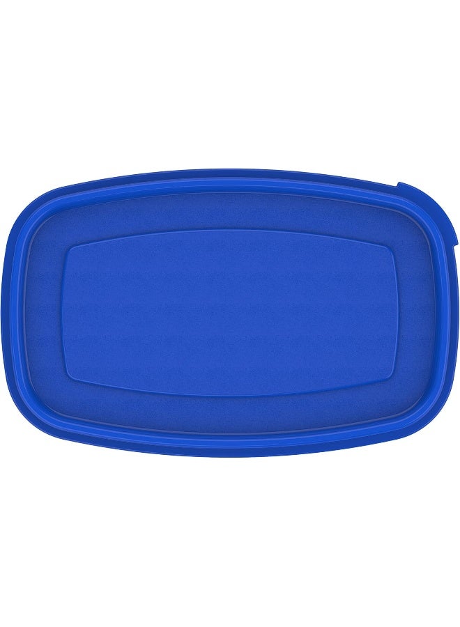 Cosmoplast - Plastic Food Savers Oval Containers Set Blue - Image 1