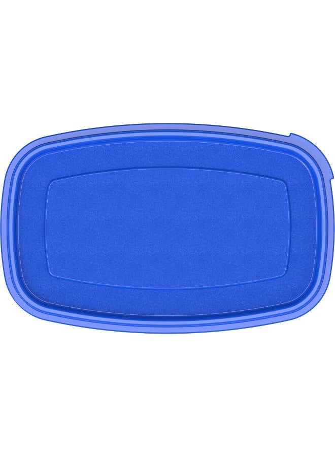 Cosmoplast - Plastic Food Savers Oval Containers Set Blue - Image 1