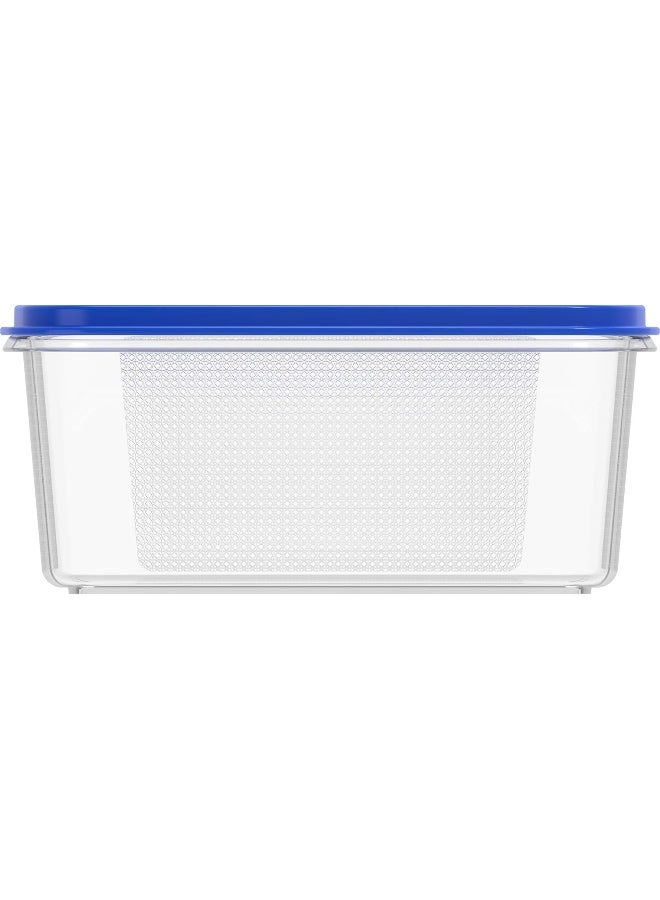 Cosmoplast - Plastic Food Savers Oval Containers Set Blue - Image 1