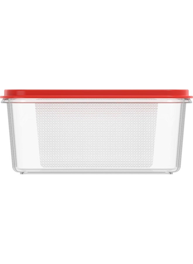 Cosmoplast - Plastic Food Savers Oval Containers Set Red - Image 1