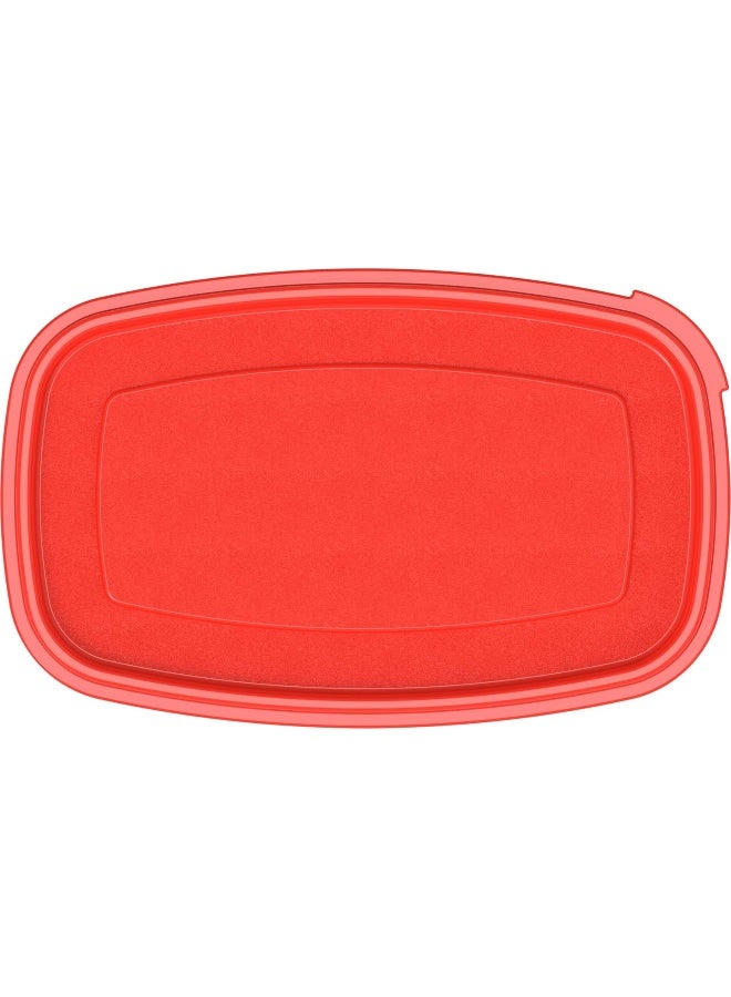 Cosmoplast - Plastic Food Savers Oval Containers Set Red - Image 1