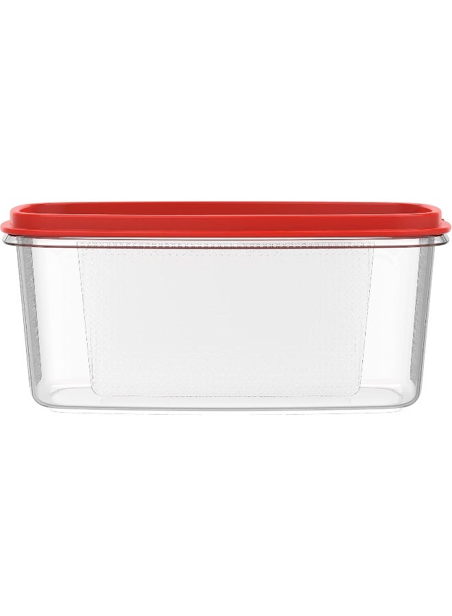 Cosmoplast - Plastic Food Savers Oval Containers Set Red - Image 1