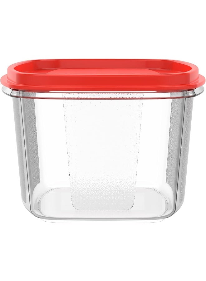 Cosmoplast - Plastic Food Savers Oval Containers Set Red - Image 1
