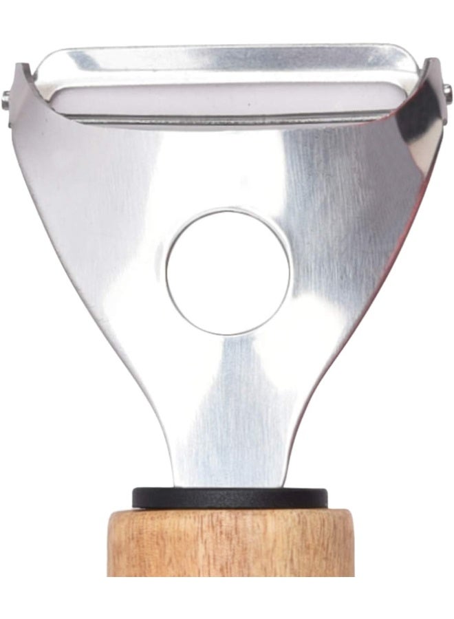 Natural Life Stainless Steel Peeler Silver/Brown 18.6 x 5.5 x 1.7cm - Image 5