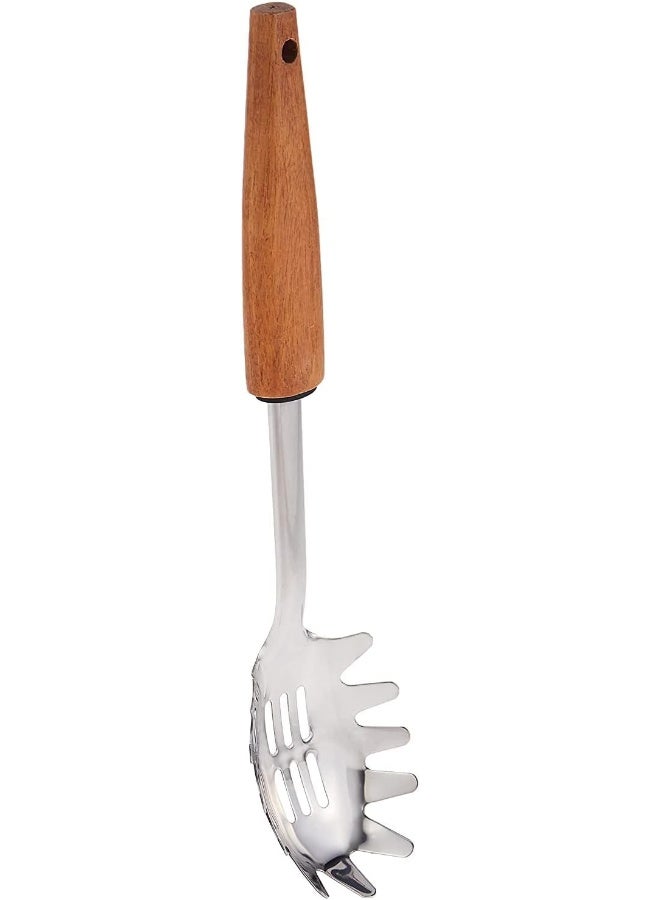 Natural Life Stainless Steel Spaghetti Server Silver/Brown 31.6 x 7.4 x 4cm - Image 3
