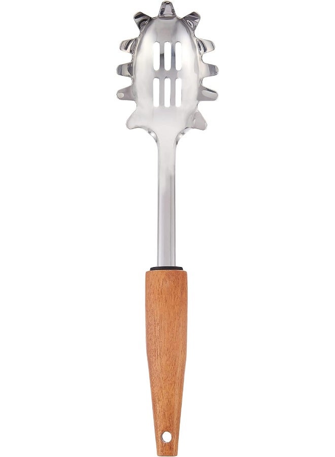 Natural Life Stainless Steel Spaghetti Server Silver/Brown 31.6 x 7.4 x 4cm - Image 4