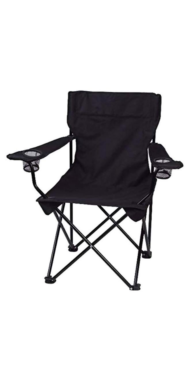 كرسي الشاطئ والحديقة قابل للطي مقاس أسود - Image 1