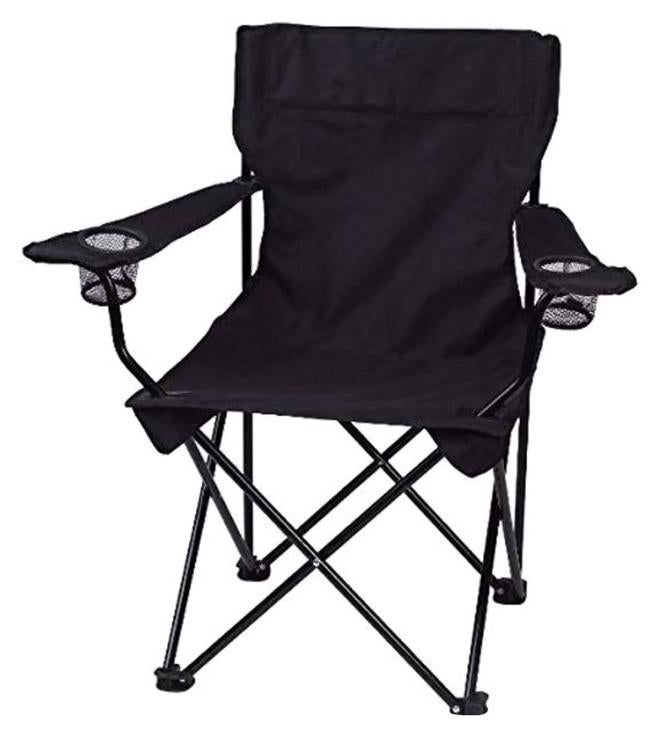 كرسي الشاطئ والحديقة قابل للطي مقاس أسود - Image 1