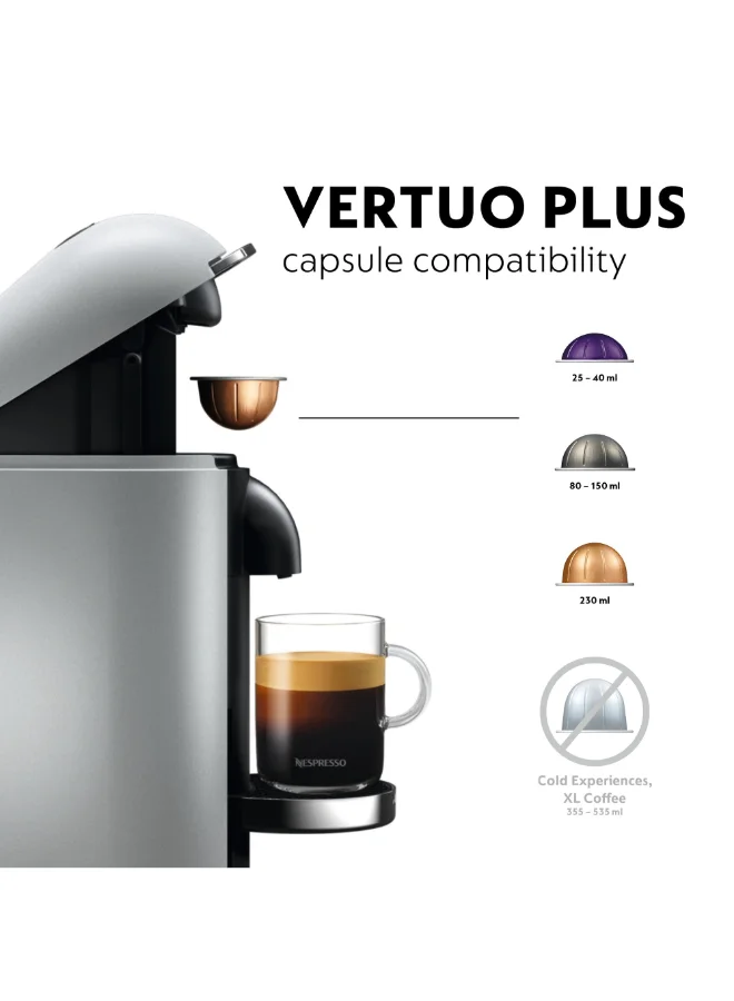 Nespresso Vertuo Plus Machine 1300 W GCB2-GB-BK-NE1/ GCB2-GB-BK-NE2 Black